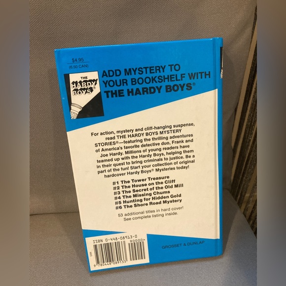Vintage 94’ Hardy Boys #13 THE MARK ON THE DOOR Hardcover Book by Franklin Dixon - Picture 3 of 7